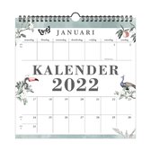 Hobbit Jaarkalender Pauw 2022 - iets kleiner dan een A4 formaat - 1 maand per pagina - ringband - Pauw