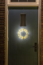 Christmas United - Lichtkrans voor binnen en buiten - Gouden frame en snoer - 400 LEDs - 30 cm diameter - Warm witte LED lampjes