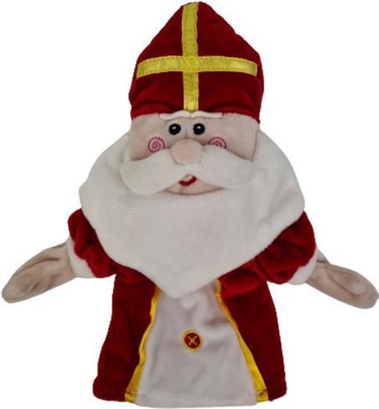 Foto: Sinterklaas handpop rood wit polyester one size schoencadeautjes sinterklaas