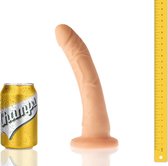 Champs - Groovy Realistiche Dildo met zuignap - 21.5 cm - Ook voor anaal gebruik -  Beige