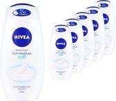 NIVEA Crème Soft - 6 x 250 ml - Voordeelverpakking - Douchecrème