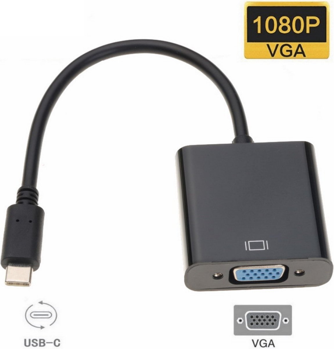 USB Type-C naar VGA adapter kabel Type C naar VGA / HaverCo