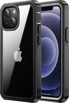 ShieldCase Drielaags hoesje geschikt voor Apple iPhone 13 - transparant-zwart - Shock proof Hardcase - Siliconen - TPU Case shockproof