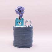 Luiertaart Blauw met Bijtarmbanden en Sokjes