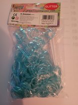 2 zakjes Loom twister loombandjes glitter blauw