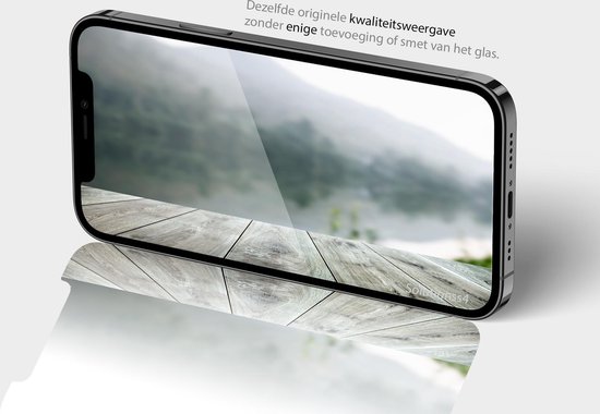 Hoes voor iPhone 13 hoesje case transparant - 2x iPhone 13 screenprotector - extra sterk beschermglas - Solutionss4