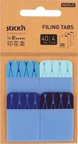 Stick'n Filing index tabs - 38x25mm, 4x paars gekleurde decoratie tabs, 40 sticky tabs