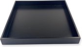 Vierkant dienblad van WDMT™ | 30 x 30 x 4 cm | Decoratief dienblad met afneembare coating | Zwart