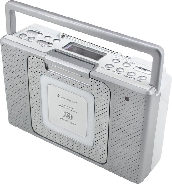 Soundmaster BCD480 Radio de salle de bain / cuisine anti-éclaboussures avec  CD et horloge | bol