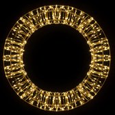 Christmas United - Guirlande lumineuse - Cadre et cordon dorés - 600 LED - 40 cm de diamètre - Lumières LED blanc chaud