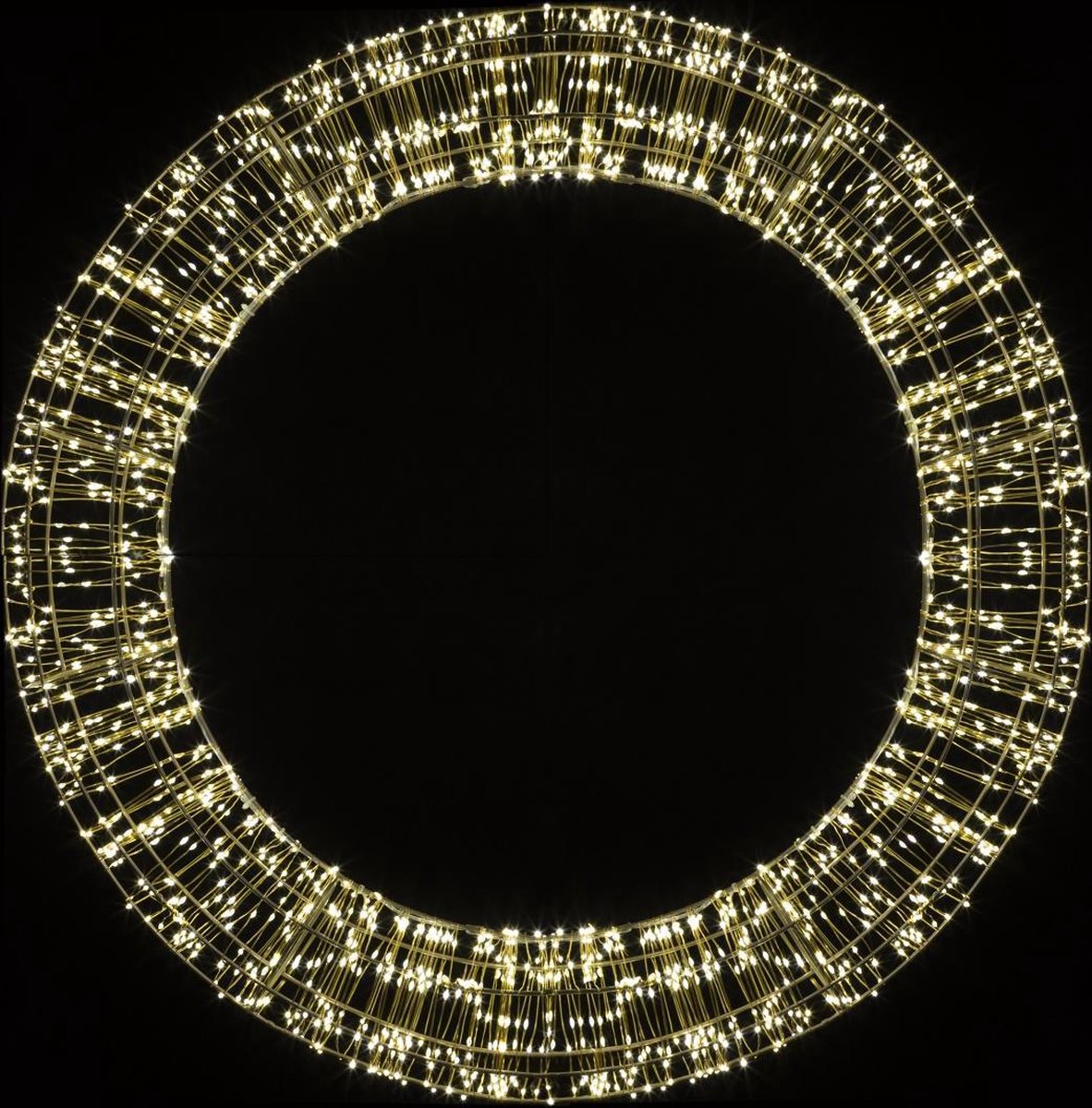 Christmas United - Lichtkrans - Gouden frame en snoer - 800 LED - 50 cm diameter - Warm witte LED lampjes