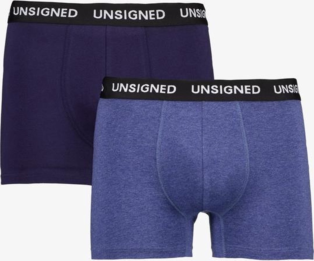 Unsigned heren boxershorts 2-pack - Zwart - Maat S