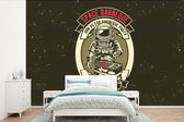 Behang - Fotobehang Vintage - Astronaut - BBQ - Breedte 525 cm x hoogte 350 cm