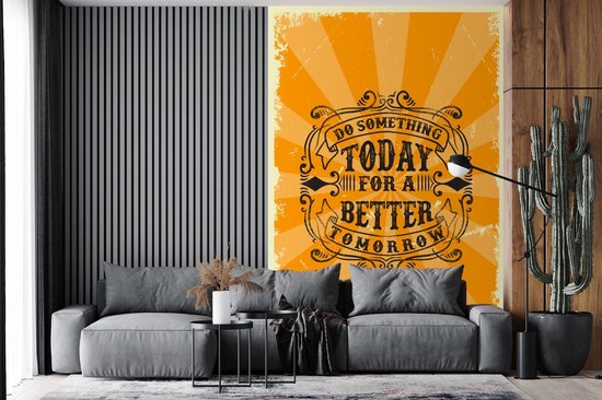 Papier peint - Papiers Papier peint photo Vintage - Design - Texte - Largeur 155 cm x Hauteur 240 cm