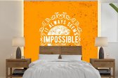 Behang - Fotobehang Vintage - Maan - Design - Breedte 280 cm x hoogte 280 cm