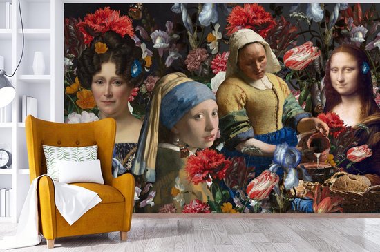Papier peint - Collage de Papier peint photo - Peinture - Maîtres anciens - Fleurs - Largeur 360 cm x Hauteur 240 cm
