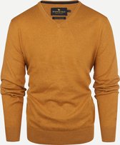 Steppin' Out Herfst/Winter 2021 Trui Cotton Cashmere Vneck Mannen - Regular Fit - Katoen - Geel (L)