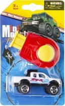 monstertruck Mini Monster jongens 8 cm wit 2-delig