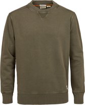 Sweater met ronde hals en geribde manchetten en borden om de warmte binnen te houden. Gemaakt van 80% katoen en 20% polyester. De sweater is vooraf gekleurd voor levendige tinten. - Donkergro