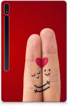 TPU Siliconen Hoesje Samsung Galaxy Tab S7 Plus Super als Cadeau voor Vrouw Liefde met doorzichte zijkanten