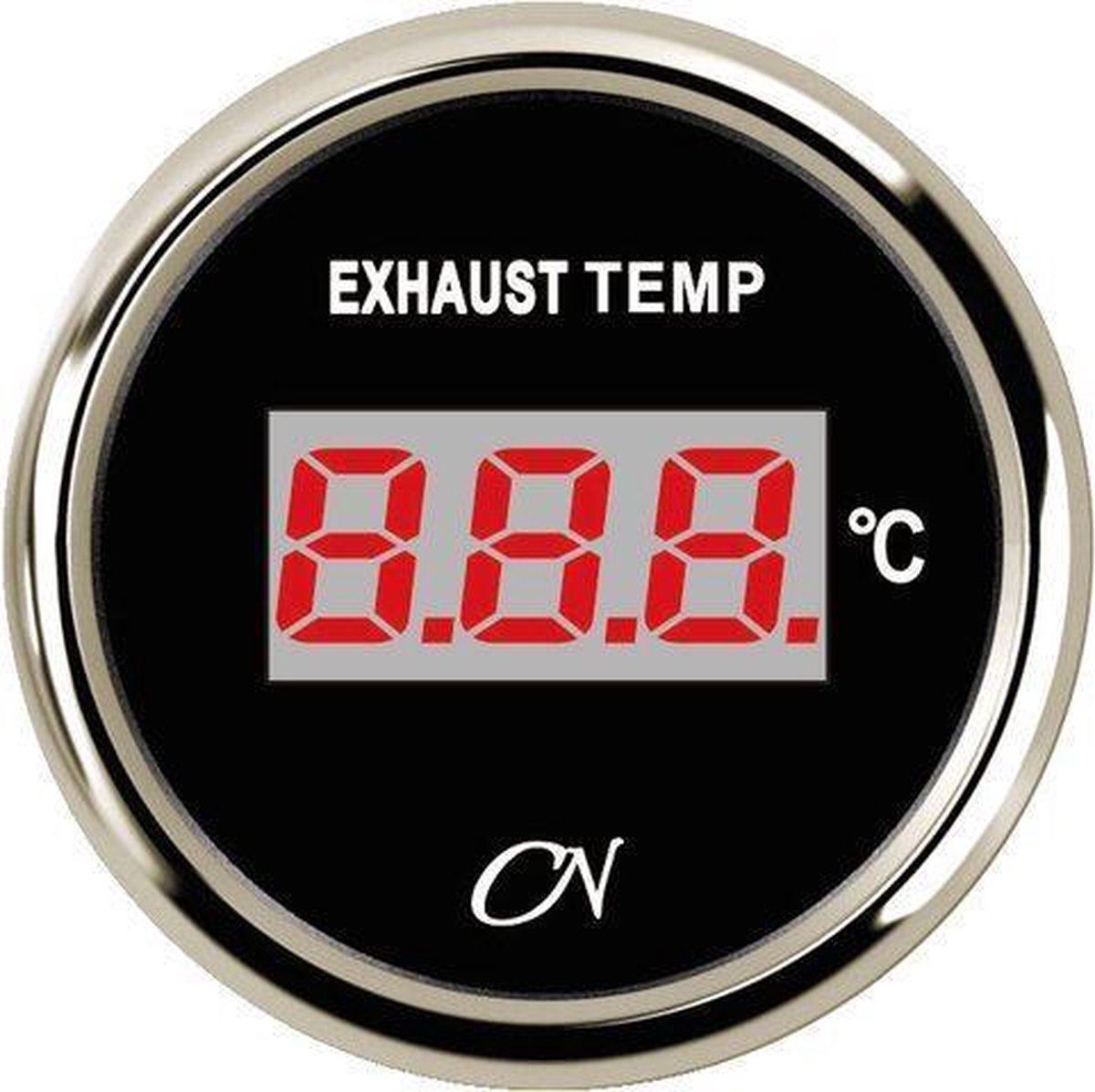 CN digitale zwarte Uitlaattemperatuurmeter Ø52mm Thermokoppel