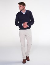 Steppin' Out Herfst/Winter 2021 Trui Cotton Cashmere Vneck Mannen - Regular fit - Katoen - Blauw (L)