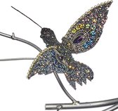 Goodwill Kerstbal Kolibrie op klip Gemêleerd D 15 cm Voordeelaanbod per 2 stuks