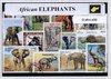 Afbeelding van het spelletje Afrikaanse olifanten – Luxe postzegel pakket (A6 formaat) : collectie van verschillende postzegels van Afrikaanse olifanten – kan als ansichtkaart in een A6 envelop - authentiek cadeau - kado tip - geschenk - kaart - afrika - olifant - wilde dieren