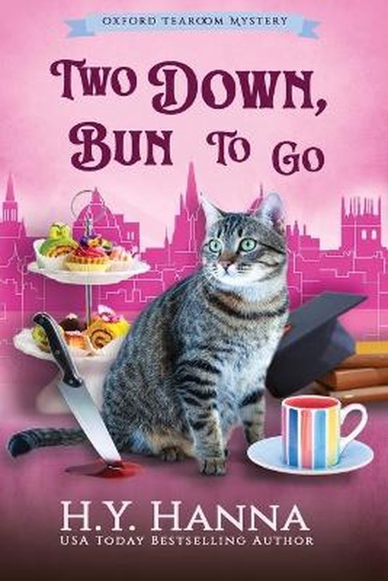 Oxford Tearoom Mysteries- Two Down, Bun To Go (LARGE PRINT) - cover