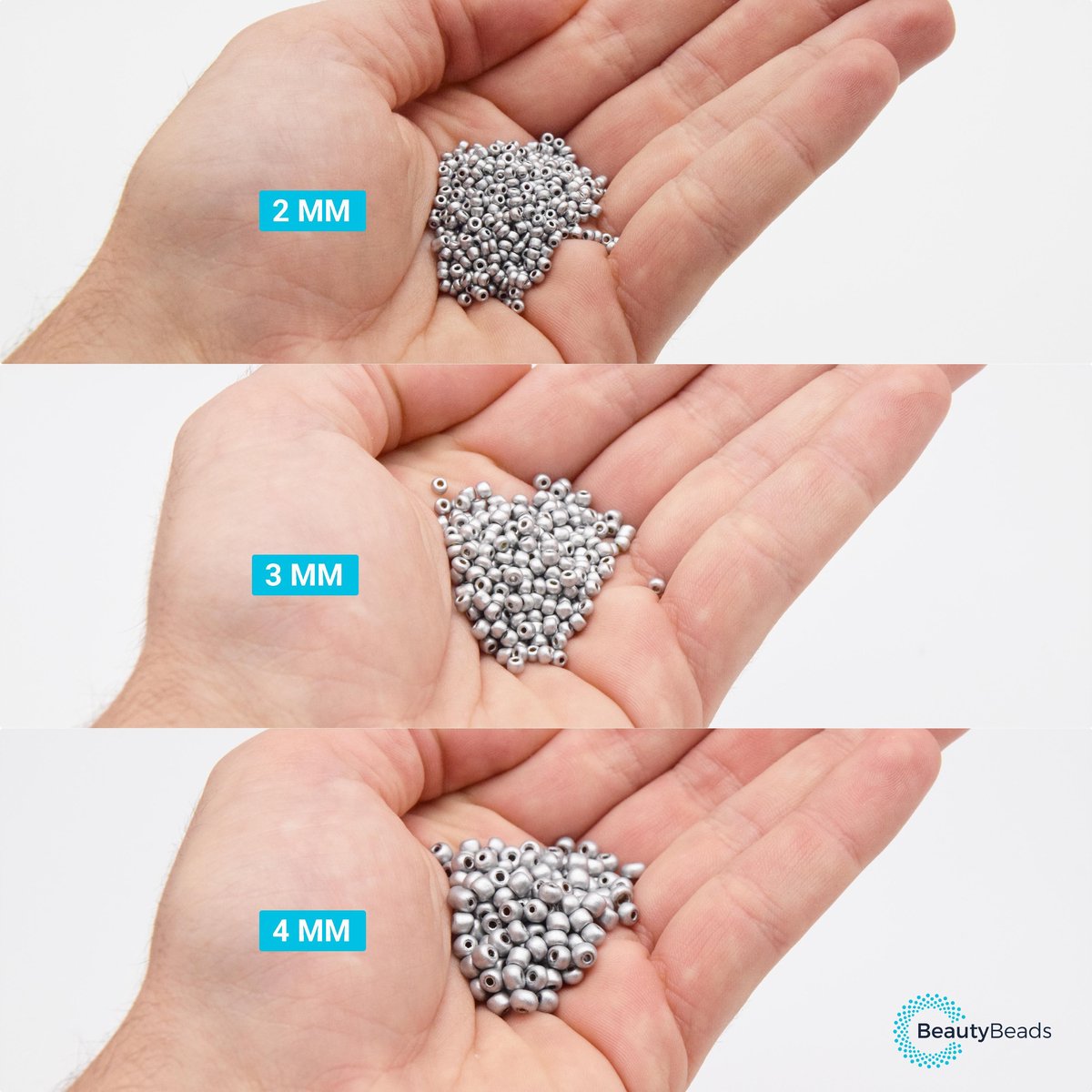 BeautyBeads BB107-3mm – Knutselen en Sieraden Maken – Knutsel Sieradenpakket met 12000 Glaskralen – Uitgebreide 24-Kleurige Glaszaad Hobbypakket – 3mm Kralen — afbeelding 3