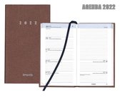 Brepols Agenda 2022 - Notavision - gebonden Arezzo - 9 x 16 cm - Bruin