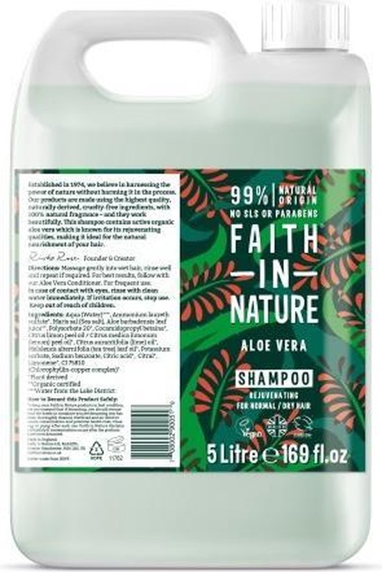 Faith in Nature Aloë Vera Shampoo Navulverpakking