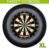 Dartbord met Verlichting Voordeelpakket (Zwart) + Mission Samurai 2 + Lena DeLuxe XL