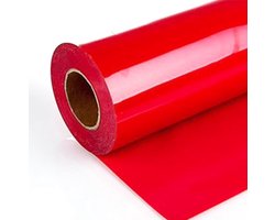 Iron on Heat transfer T-shirt vinyl - Warmte overdraagbaar T-shirt vinyl / Heat transfer T-shirt vinyl - 100 x 30 cm - Rood