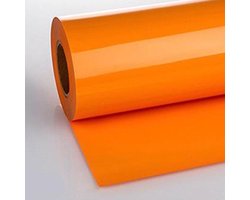 Iron on Heat transfer T-shirt vinyl - Warmte overdraagbaar T-shirt vinyl / Heat transfer T-shirt vinyl - 100 x 30 cm - Oranje