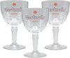 Westmalle Bierglas - 33cl (Set van 3) - Origineel glas van de brouwerij - Glas op voet - Nieuw