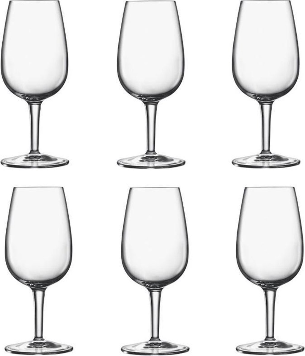 Luigi Bormioli - 6 D.O.C. wijn proefglazen set - 21,5cl -  Ultra helder en zuiver kristal glas - Made in Italy