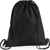 Westford Mill Premium Cotton Gymsac WM210 - Black - 37 x 46 cm