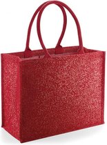 Shimmer Jute Shopper (Rood)