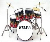 Miniatuur Tama drumstel flames