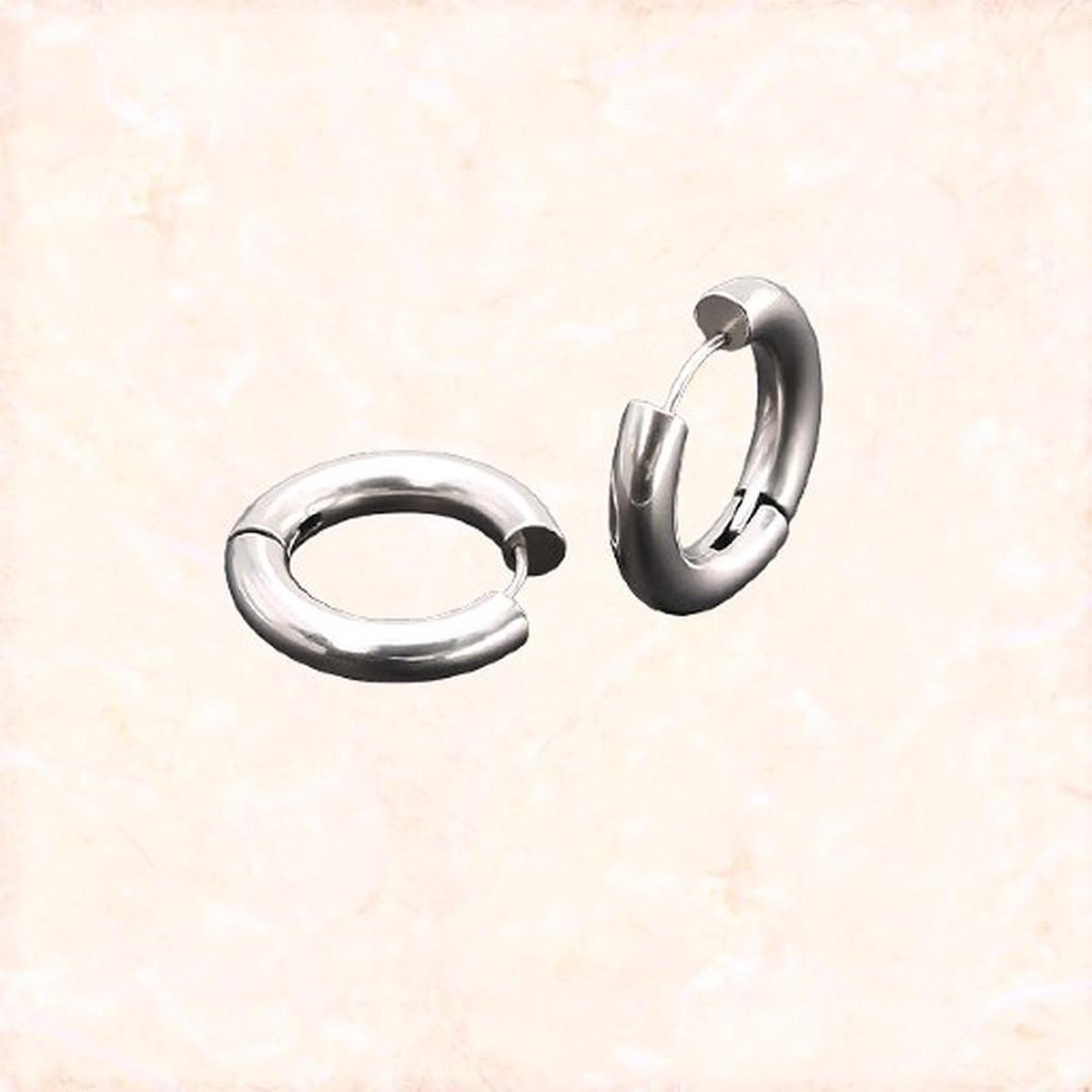 Jobo by Jet - Go round earrings - Zilveren oorbellen - Stainless steel - Basic ronde oorbellen