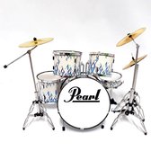 Miniatuur Pearl drumstel vlammen