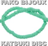 Fako Bijoux® - Perles Disque Katsuki - Perles Polymer - Perles Surf - Perles Argile - 6mm - 350 Pièces - Vert Clair