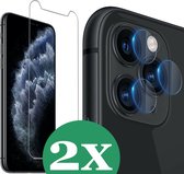 iPhone 11 Pro Max Screenprotector - Screen Protector Glas voor Apple iPhone 11 Pro Max en iPhone 11 Pro Max Screenprotector Camera - 2 Stuks