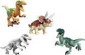 Dinosaurus Speelset - 4 stuks - bouwstenen - bouwblokken - Indominus rex