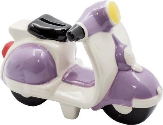 Spaarpot - Keramiek - Vespa - Paars - 18cm - Sawahasa - Thailand -  Fairtrade | bol.com