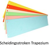 Bandes de séparation languettes trapézoïdales Office Basics - 2 trous - karton assorti - set 100 pièces