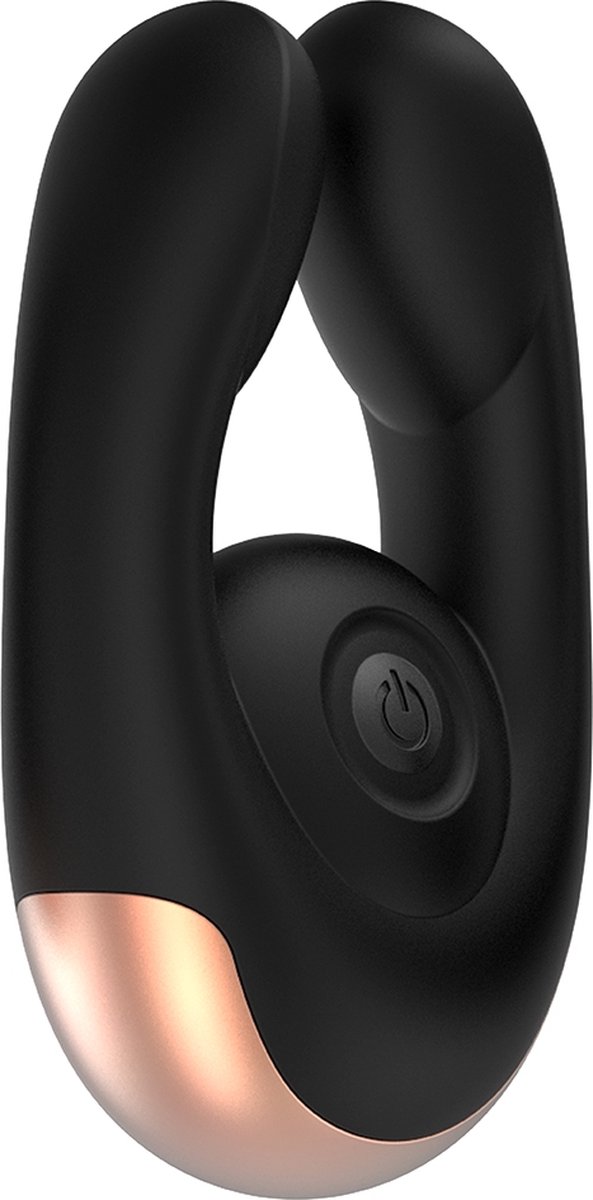 Goedkoopste Elegance Fancy Oplaadbare Clitoris Stimulator met 2 Motoren - Zwart