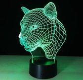 LED RGB Nachtlampje Home Decoratie Tiger Lamp 7 Kleuren