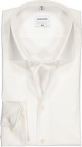 Seidensticker slim fit overhemd - off-white - Strijkvrij - Boordmaat: 45